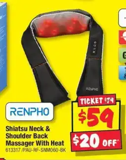 JB Hi-Fi Shiatsu Neck & Shoulder Back Massager offer