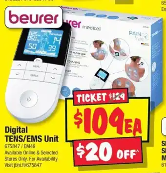 JB Hi-Fi Digital TENS/EMS Unit offer