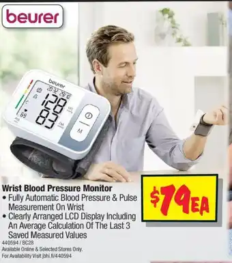 JB Hi-Fi Wrist Blood Pressure Monitor offer