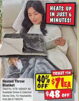 JB Hi-Fi Heated Throw Blanket offer