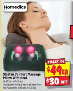 JB Hi-Fi Shiatsu Comfort Massage Pillow With Heat offer