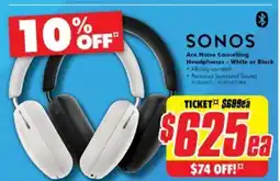 Ace Noise Cancelling Headphones - White or Black