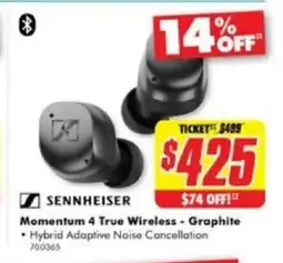 The Good Guys Momentum 4 True Wireless - Graphite offer