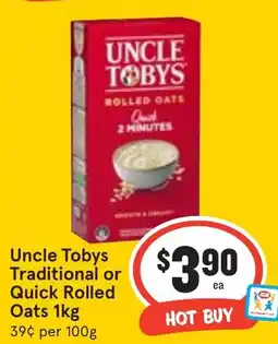 Ritchies Uncle Tobys Traditional or Quick Rolled Oats offer