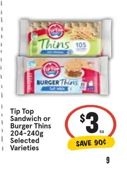 Ritchies Tip Top Sandwich or Thins 105 offer