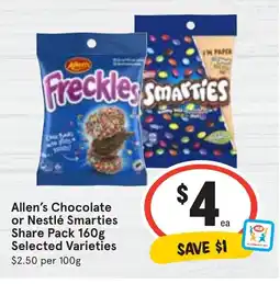Ritchies Allen's Chocolate or Nestlé Smarties Share Pack offer