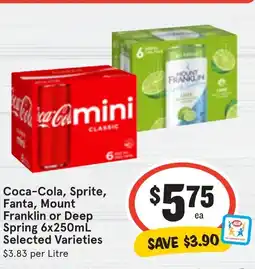 Ritchies Coca-Cola, Sprite, Fanta, Mount Franklin or Deep Spring offer
