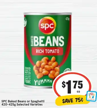 Ritchies SPC Baked Beans or Spaghetti offer