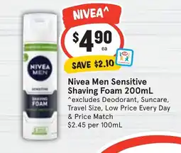 Ritchies Nivea Men Sensitive Shaving Foam offer