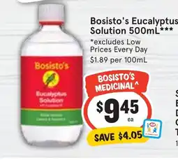 Bosisto's Eucalyptus Solution