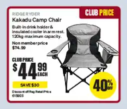 SuperCheap Auto Kakadu Camp Chair offer