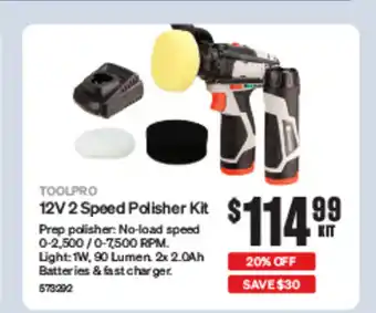 SuperCheap Auto 12V 2 speed polisher kit offer