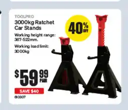 SuperCheap Auto 3000kg Ratchet Car Stands offer