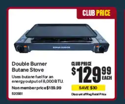 SuperCheap Auto Double Burner Butane Stove offer