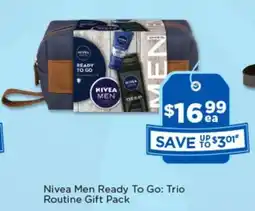 Good Price Pharmacy Nivea Men Ready To Go: Trio Routine Gift Pack offer
