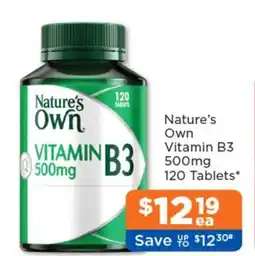 Good Price Pharmacy Nature's Own Vitamin B3 500mg offer