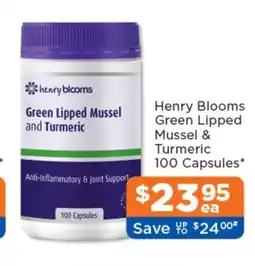 Good Price Pharmacy henry blooms Green Lipped Mussel and Turmeric offer