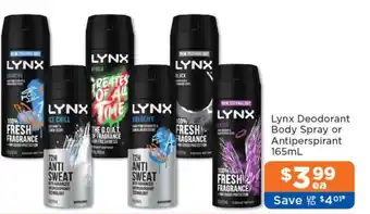 Good Price Pharmacy Lynx Deodorant Body Spray or Antiperspirant offer