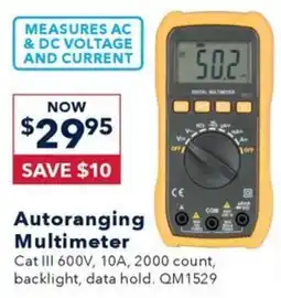 Jaycar Electronics Autoranging Multimeter offer