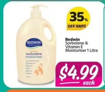 Your Discount Chemist Redwin Sorbolene & Vitamin E Moisturizer 1 Litre offer