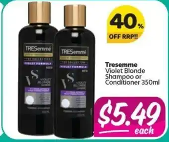 Your Discount Chemist Tresemme Violet Blonde Shampoo or Conditioner 350ml offer