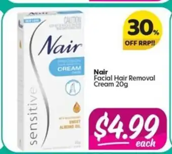 Your Discount Chemist Nair Facial hair Removal Cream 20g offer