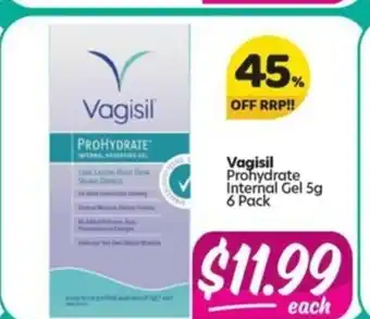 Vagisil Prohydrate Internal Gel 5g 6 Pack