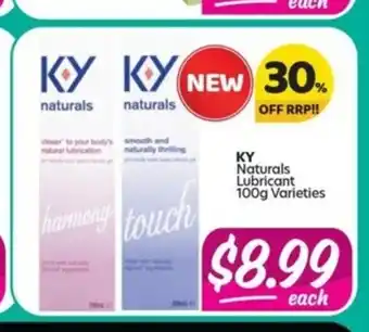 Your Discount Chemist KY Naturals Lubricants 100g Varieties offer