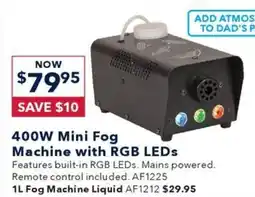 400W Mini Fog Machine with RGB LEDs