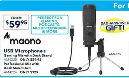 Jaycar Electronics USB Microphones Gaming Mic with Desk Stand offer