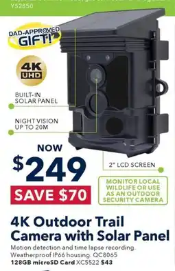 Jaycar Electronics 4K Outdoor Trail Camera with Solar Panel offer