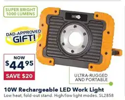 Jaycar Electronics 10W Rechargeable LED Work Light offer