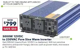 Jaycar Electronics 3000W 12VDC to 230VAC Pure Sine Wave Inverter offer