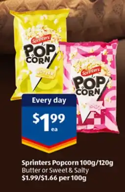 ALDI Sprinters Popcorn offer