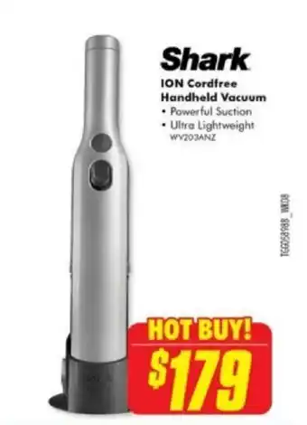 The Good Guys Shark ION Cordfree Handheld Vacuum offer