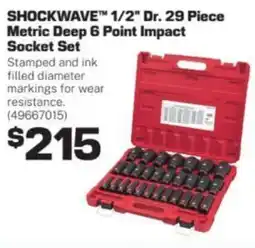 SHOCKWAVE™ 1/2" Dr. 29 Piece Metric Deep 6 Point Impact Socket Set