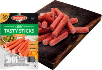 IGA D’Orsogna Mild or Hot & Spicy Tasty Sticks 400g offer