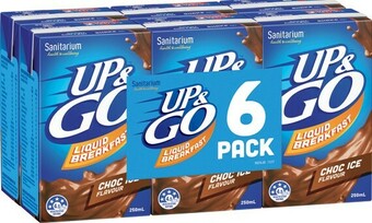 IGA Sanitarium Up & Go 6x250mL Selected Varieties offer