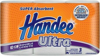 IGA Handee Ultra Paper Towel 6 Pack or Double Length 3 Pack offer
