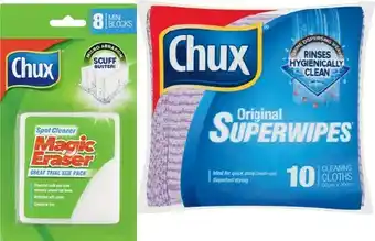 IGA Chux Magic Eraser Spot Cleaner or Superwipes 5-10 Pack Selected Varieties offer