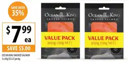 Supabarn OCEAN KING SMOKED SALMON offer