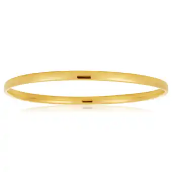 Shiels 9ct yellow gold 4mm x 65mm bangle offer