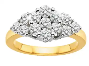Shiels 18ct yellow gold 'starlight' ring with 1 carat of diamonds offer