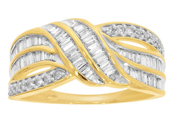 Shiels 9ct yellow gold 1/2 carat diamond ring offer