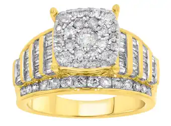 Shiels 9ct yellow gold 2 carat diamond ring offer