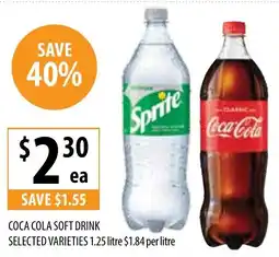 Supabarn Coca cola soft drink selected varieties offer