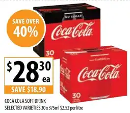 Supabarn Coca cola soft drink selected varieties offer