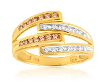 Shiels Australian diamond 9ct yellow gold diamond ring offer