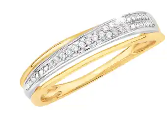 Shiels 9ct yellow gold diamond ring with 17 brilliant pave set diamonds offer