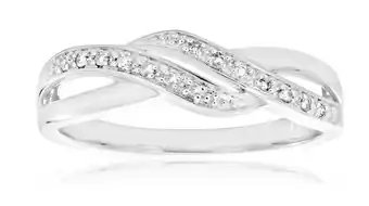 Shiels 9ct white gold diamond ring set with 14 brilliant diamonds offer